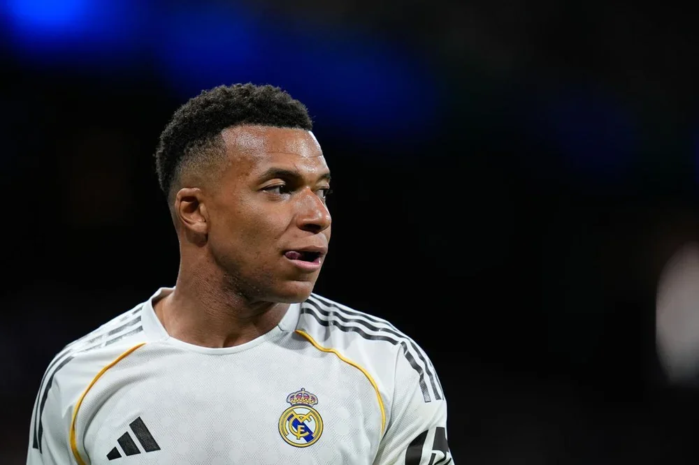Kylian Mbappe of Real Madrid CF looks on during the Spanish League, LaLiga EA Sports, football match played between Real Madrid and Deportivo Alaves at Bernabeu stadium on April 21, 2026, in Madrid, Spain. AFP7 21/04/2026 ONLY FOR USE IN SPAIN